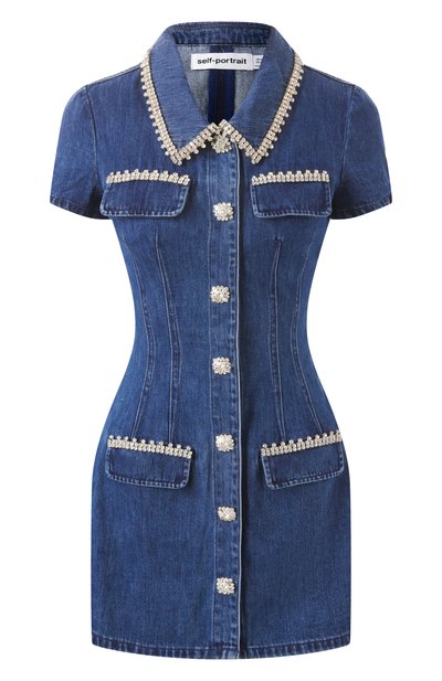 Женское джинсовое платье SELF-PORTRAIT, арт. SS24921SBL