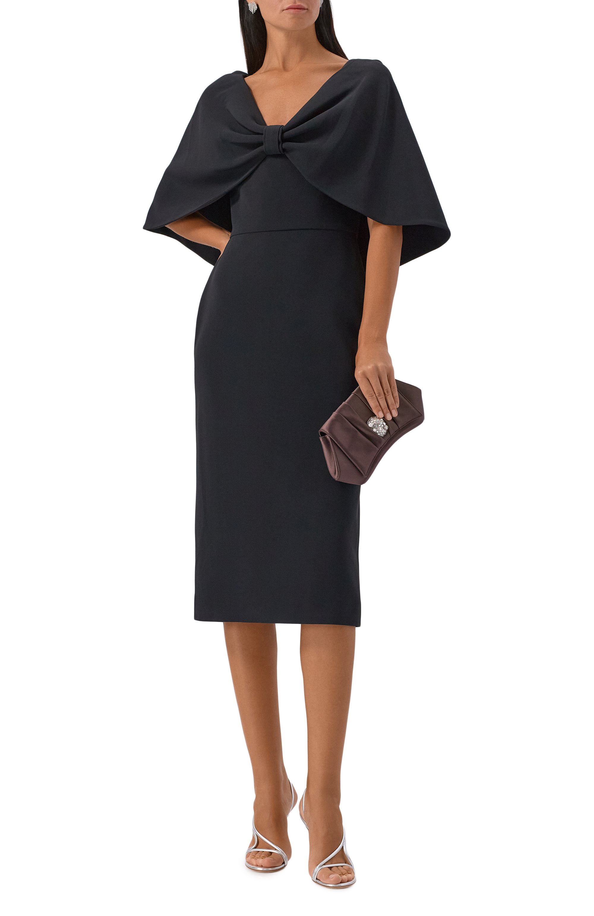 Шелковое платье ELIE SAAB черного цвета по цене 328000 руб., арт. D0834NP25/CD003, фото 2 Шелковое платье ELIE SAAB, арт. D0834NP25/CD003, фото 2