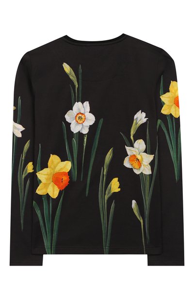 Хлопковый лонгслив с вышивкой пайетками DOLCE & GABBANA, арт. L5JTAY/G7QEH/8-14, фото 2