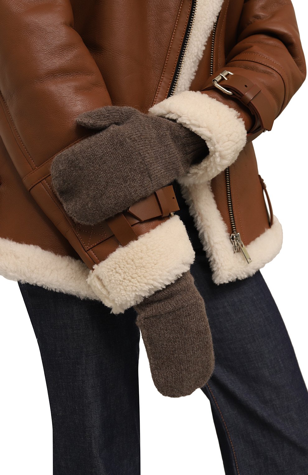 Кашемировые варежки-митенки  TEGIN, арт. 1928, фото 3