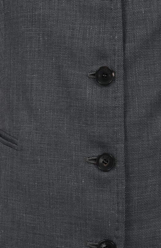 Жилет изо льна и шерсти Kiton D47456K0603E03 Серый  D47456K0603E03 Фото 6