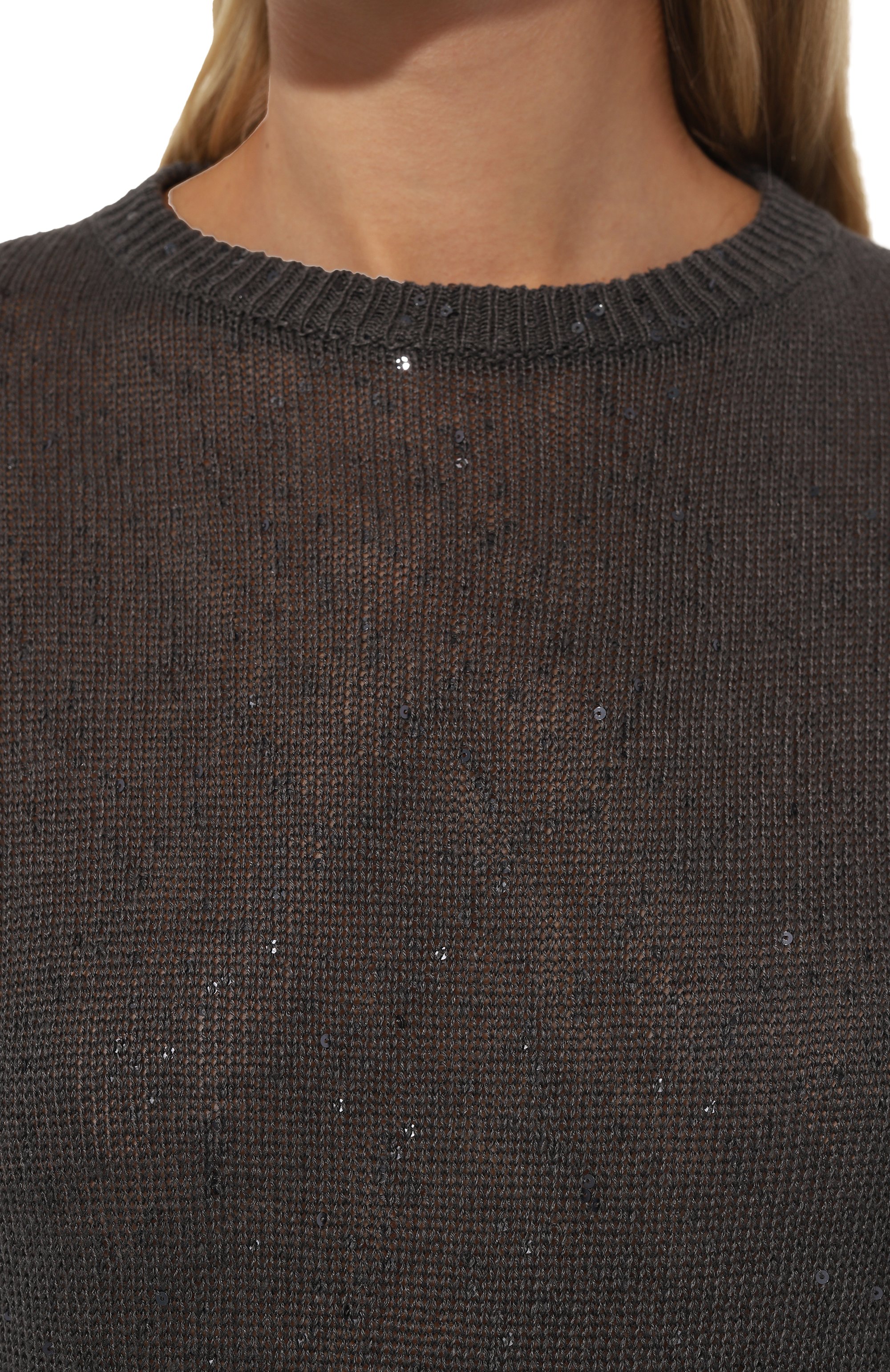 Пуловер изо льна и шелка BRUNELLO CUCINELLI, арт. M1000B1032, фото 5