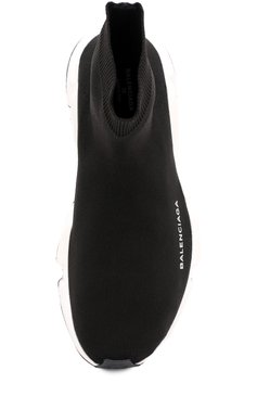 Женские текстильные кроссовки speed trainer BALENCIAGA черного цвета, арт. 517326/W05G0 | Фото 5 (Подошва: Платформа; Материал внешний: Текстиль; Материал внутренний: Текстиль, Не назначено; Кросс-КТ: хайтопы; Статус проверки: Проверена категория; Материал утеплителя: Без утеплителя; Драгоценные камни: Проставлено; Материал сплава: Проставлено; Стили: Кэжуэл)