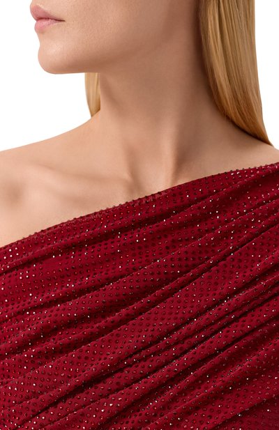 Платье с отделкой стразами SELF-PORTRAIT, арт. RS26002MBU, фото 4