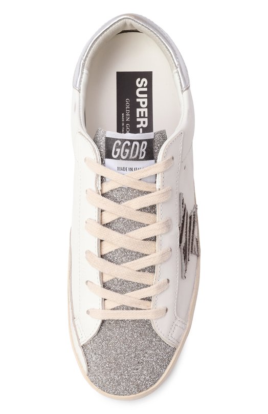 Комбинированные кеды Super-Star Golden Goose Deluxe Brand GWF00101.F004661 Белый  GWF00101.F004661 Фото 6