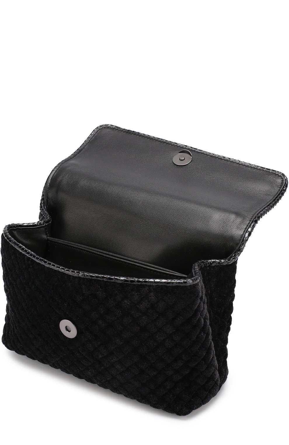Сумка baby olimpia из бархата с отделкой из кожи змеи BOTTEGA VENETA, арт. 432241/VB0R1, фото 4