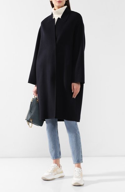 Шерстяное пальто STELLA MCCARTNEY темно-синего цвета по цене 118000 руб., арт. 548701/SMB09, фото 2 Шерстяное пальто STELLA MCCARTNEY, арт. 548701/SMB09, фото 2