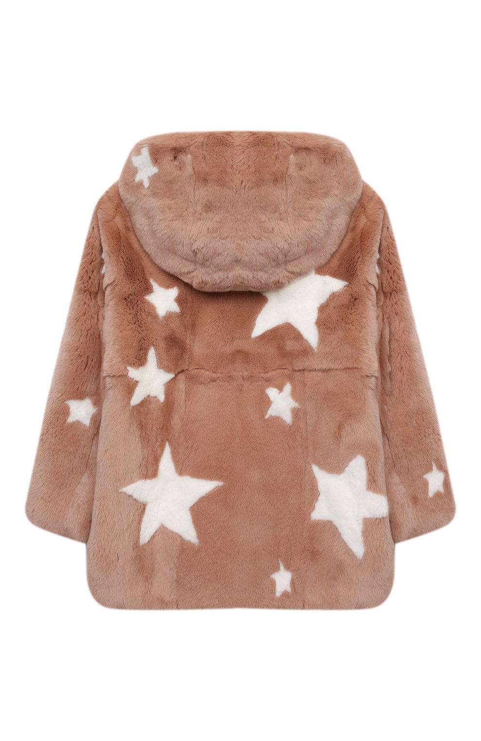 Шуба из кролика YVES SALOMON ENFANT розового цвета по цене 148500 руб., арт. 21WEM302XXREIN/8-10, фото 2 Шуба из кролика YVES SALOMON ENFANT, арт. 21WEM302XXREIN/8-10, фото 2