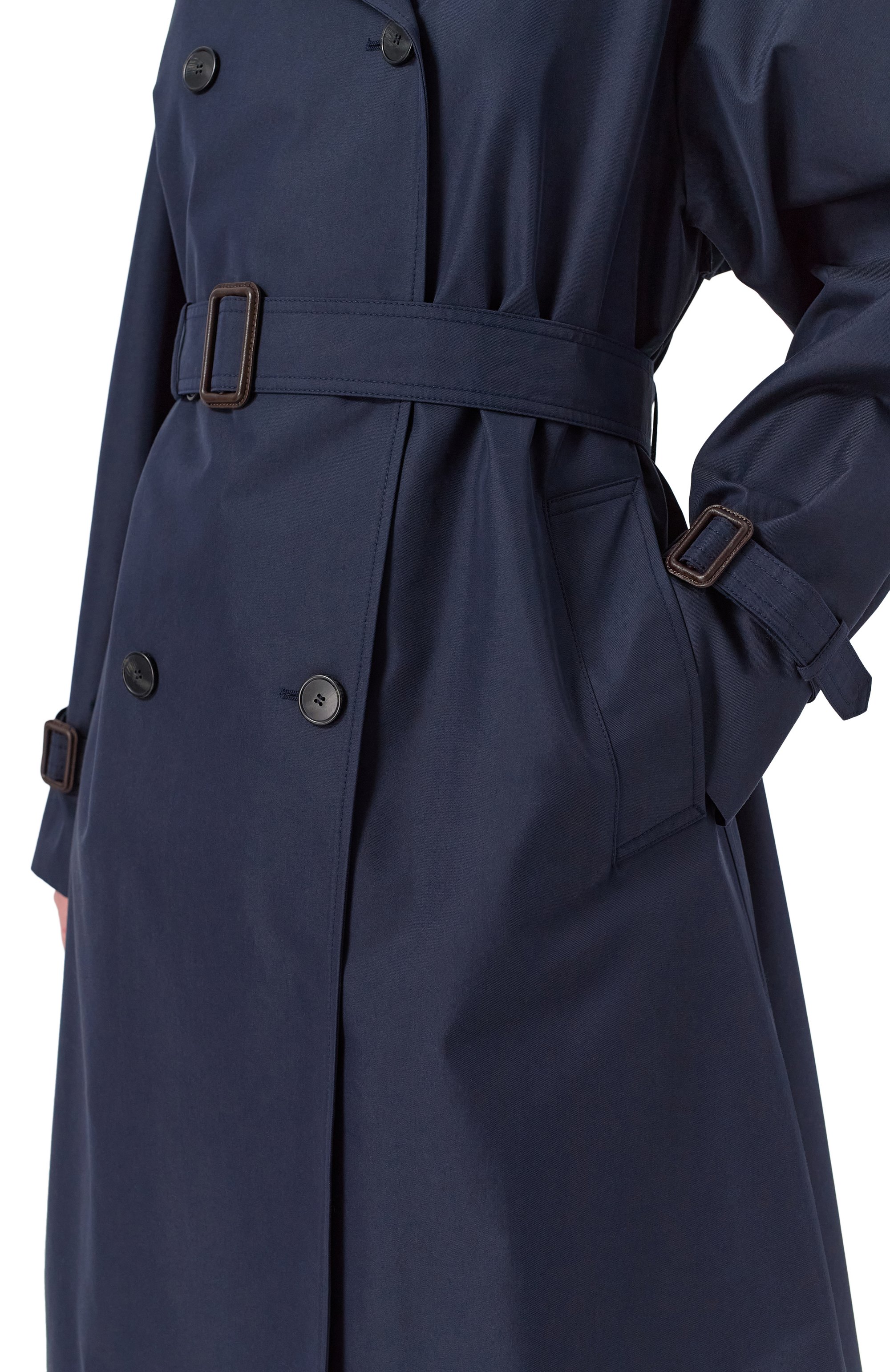 Хлопковый тренч WEEKEND MAX MARA синего цвета по цене 68550 руб., арт. CANASTA, фото 5 Хлопковый тренч WEEKEND MAX MARA, арт. CANASTA, фото 5