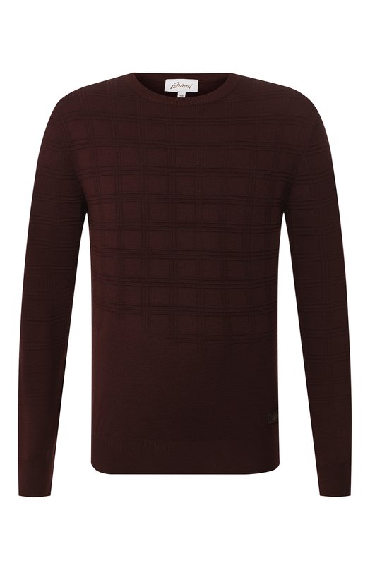 Шерстяной джемпер Brioni UMQ90L/08K04 Коричневый UMQ90L/08K04