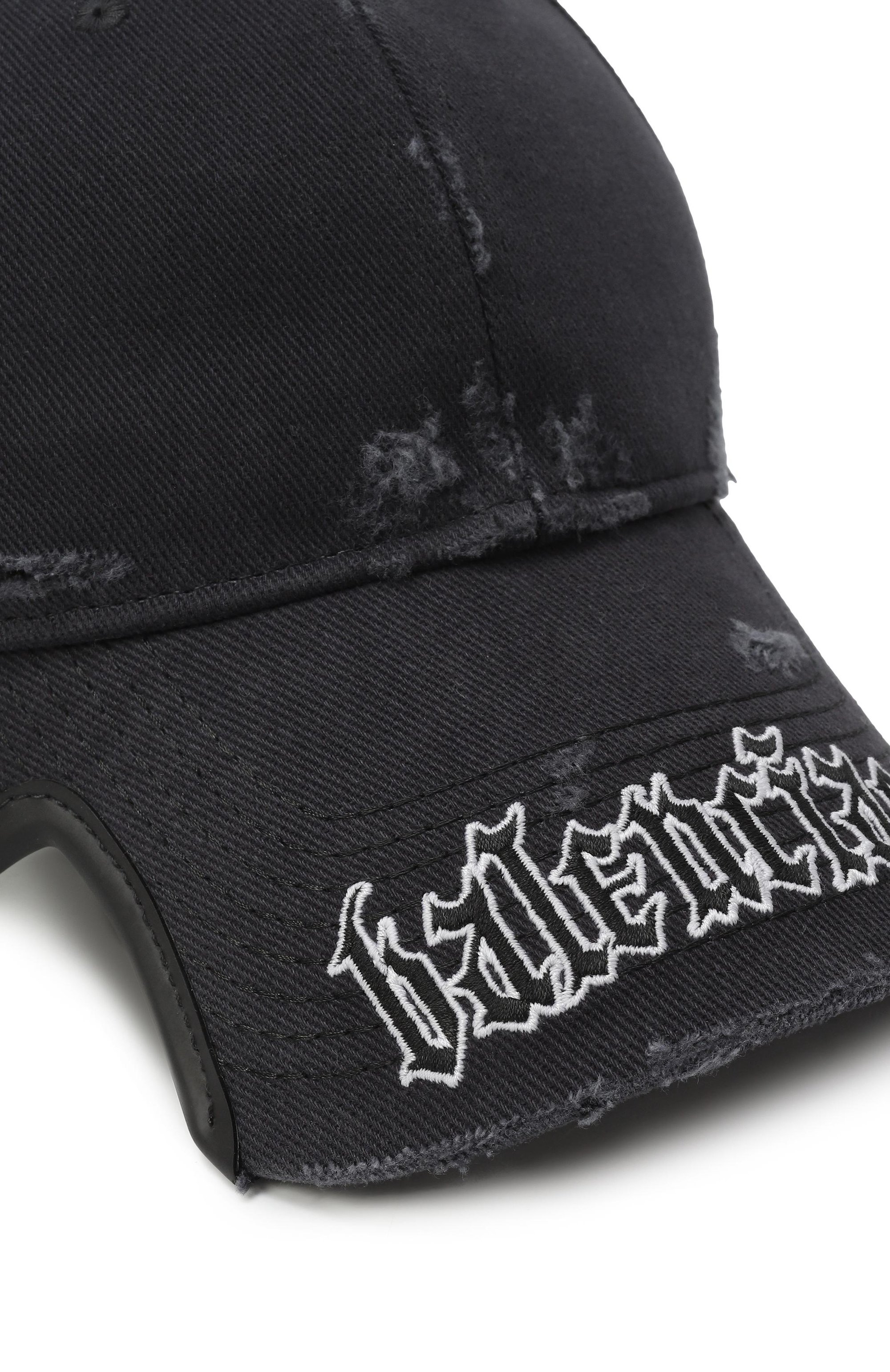 Хлопковая бейсболка BALENCIAGA темно-синего цвета по цене 64850 руб., арт. 834914/410B2, фото 3 Хлопковая бейсболка BALENCIAGA, арт. 834914/410B2, фото 3