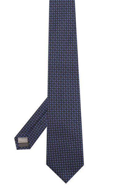 Шелковый галстук CANALI темно-синего цвета по цене 8995 руб., арт. 18/HJ02085, фото 2 Шелковый галстук CANALI, арт. 18/HJ02085, фото 2