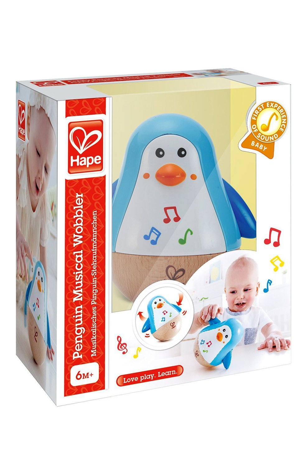 Музыкальная игрушка-неваляшка пингвин HAPE, арт. E0331_HP, фото 3