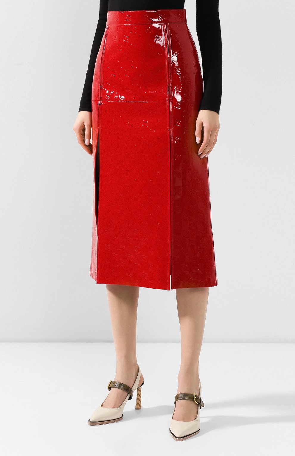 Кожаная юбка FENDI, арт. FPD894 A9F7, фото 3