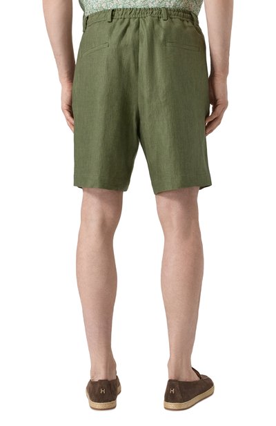 Льняные шорты FEFE` зеленого цвета по цене 27850 руб., арт. BERMUDA LINEN C0ULISSE/BERL502.61, фото 4 Льняные шорты FEFE`, арт. BERMUDA LINEN C0ULISSE/BERL502.61, фото 4