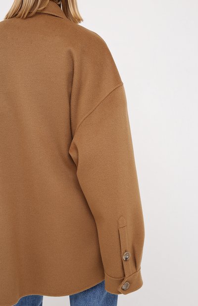 Куртка из шерсти и шелка NANUSHKA, арт. MARTIN_LIGHT BR0WN_D0UBLE SILK W00L BLEND, фото 4