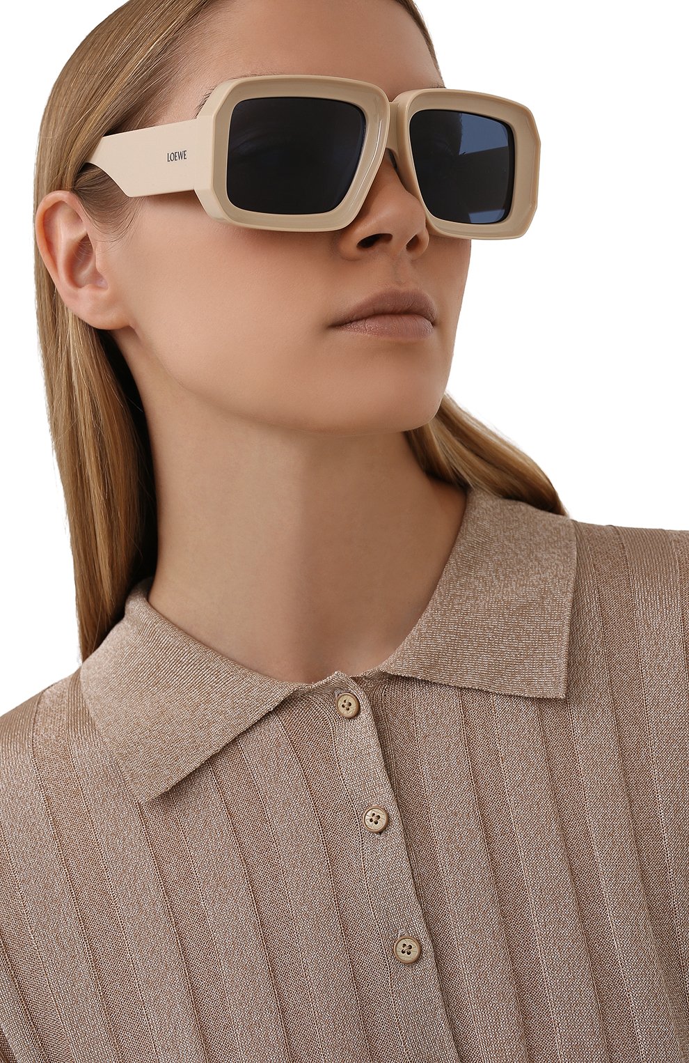 Солнцезащитные очки loewe x paula's ibiza LOEWE бежевого цвета по цене 33200 руб., арт. LW40064U, фото 2 Солнцезащитные очки loewe x paula's ibiza LOEWE, арт. LW40064U, фото 2