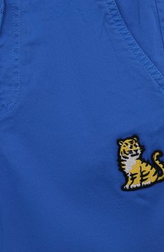 Детские хлопковые шорты KENZO синего цвета, арт. K60379/6-12 | Фото 3 (Материал сплава: Проставлено; Материал подклада: Хлопок; Нос: Не проставлено; Материал внешний: Хлопок; Случай: Повседневный; Ростовка одежда: 10 - 11 лет | 140 - 146см, 12 лет | 152 см, 6 лет | 116 см, 8 лет | 128 см)