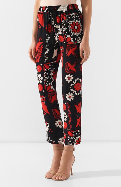 Шелковые брюки REDVALENTINO, арт. RR0RBB05/UWZ, фото 3