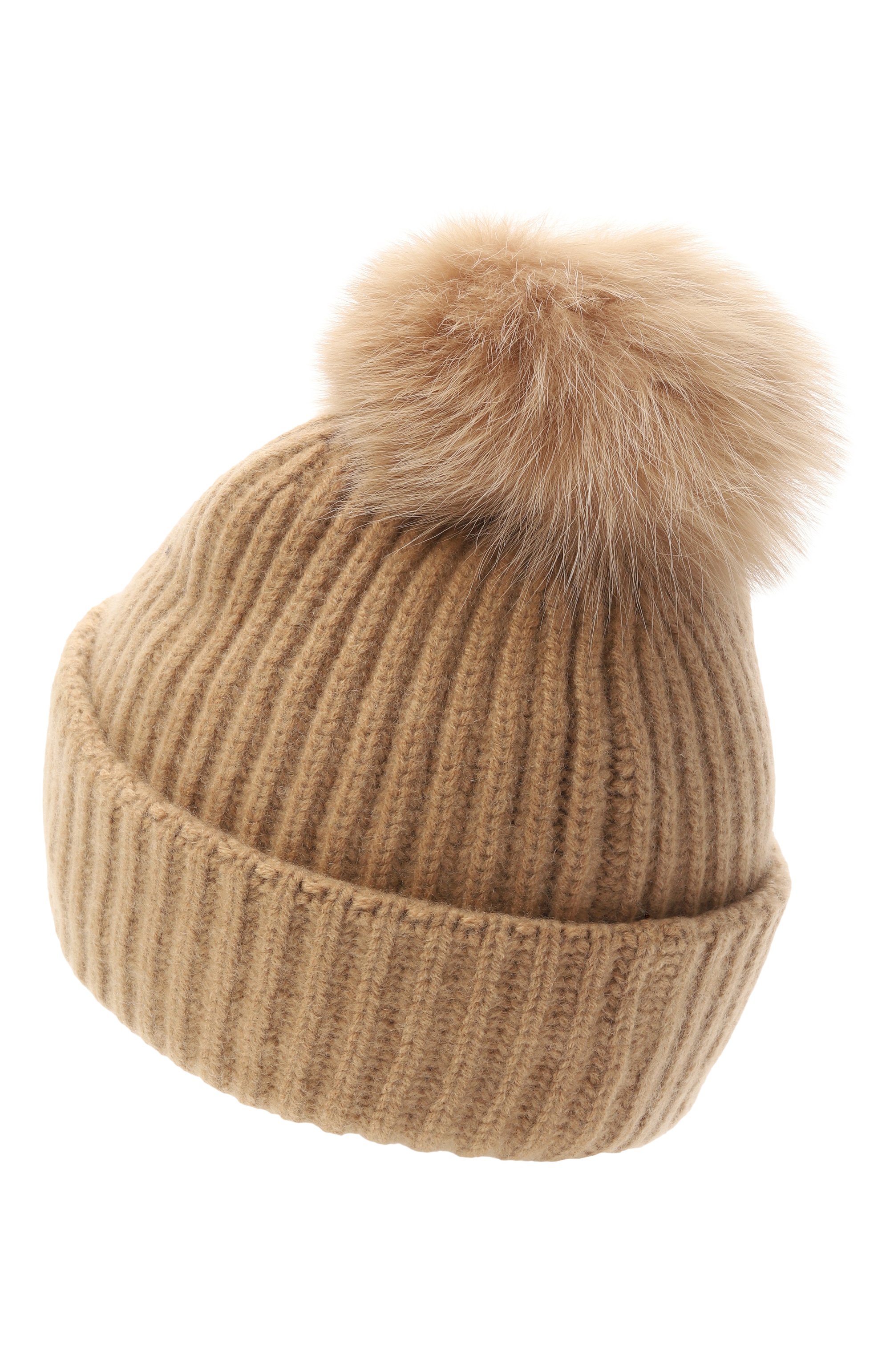 Кашемировая шапка с отделкой из песца YVES SALOMON, арт. 23WAA524XXMACA, фото 2