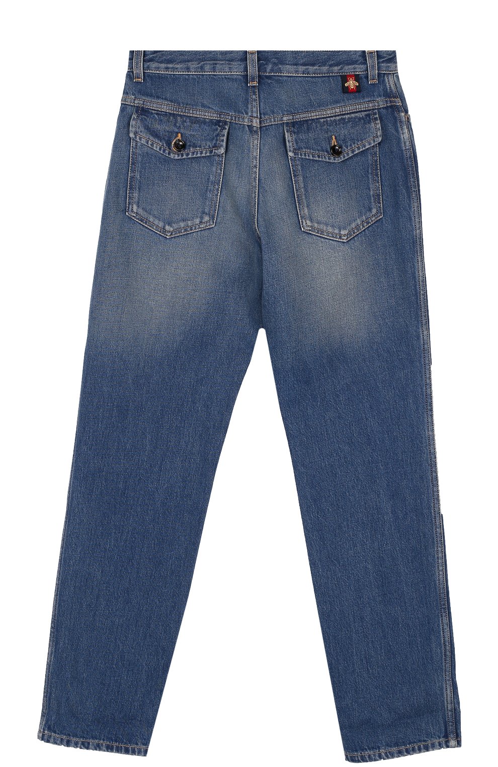 Джинсы прямого кроя с декоративными потертостями GUCCI, арт. 475630/XR615, фото 2