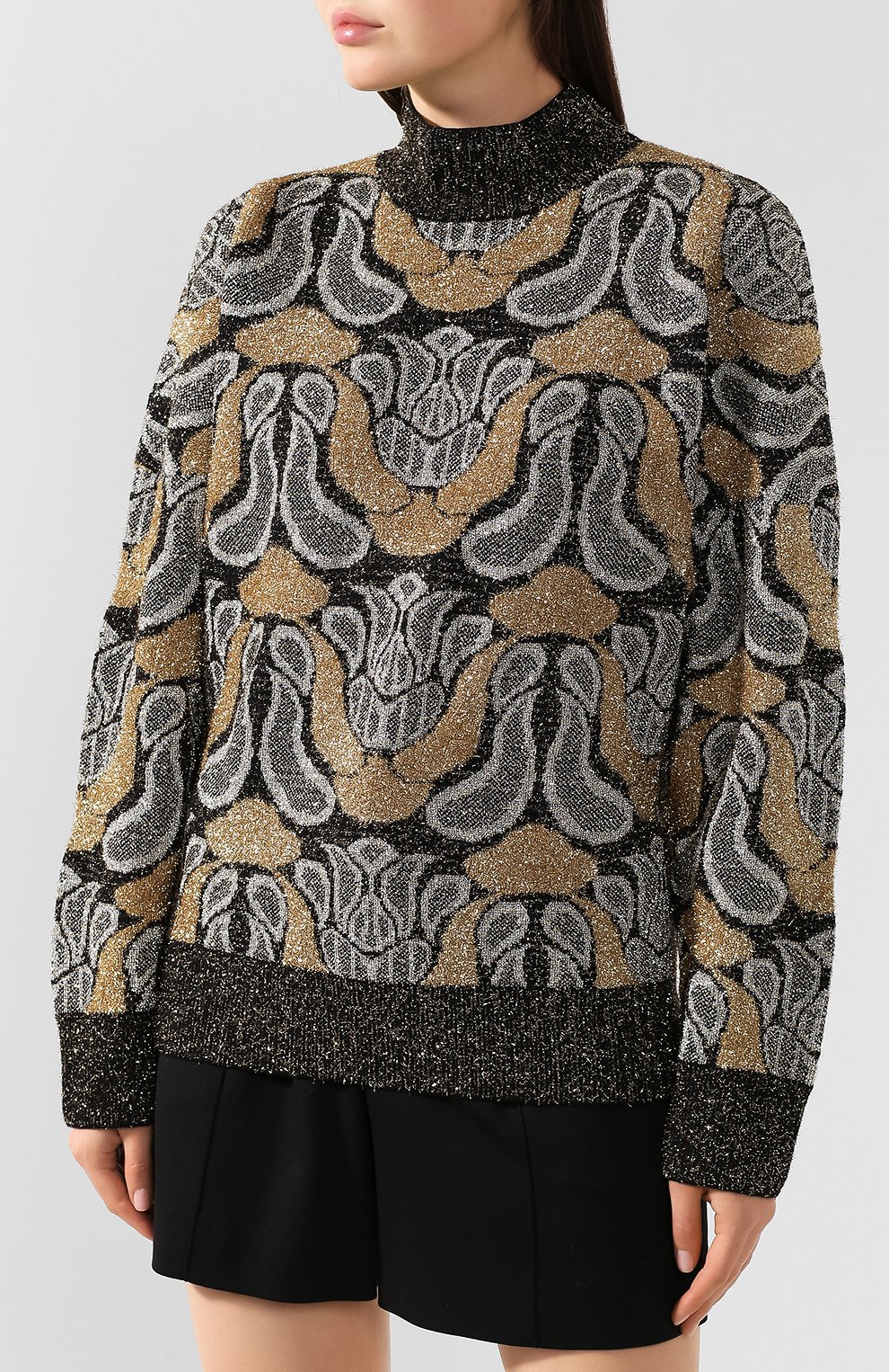 Свитер DRIES VAN NOTEN черного цвета по цене 58100 руб., арт. 192-11219-8724, фото 3 Свитер DRIES VAN NOTEN, арт. 192-11219-8724, фото 3