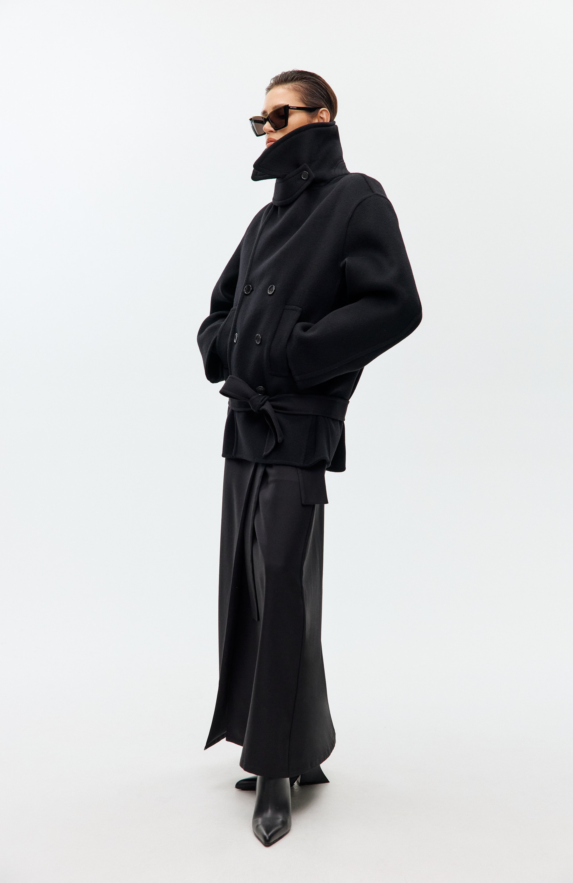 Шерстяное полупальто SAINT LAURENT, арт. 838047/Y060R, фото 6