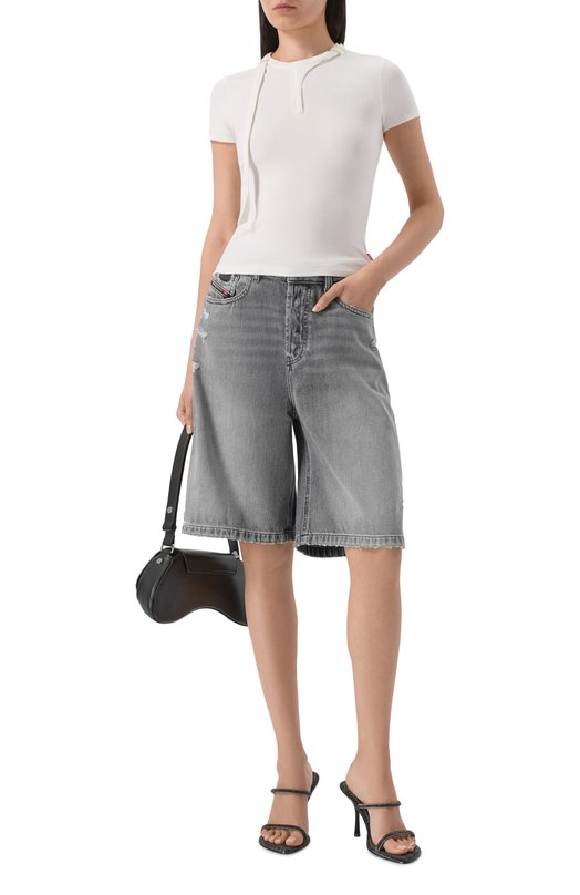 Хлопковая футболка Diesel A23645/0JEAI Белый  A23645/0JEAI Фото 2