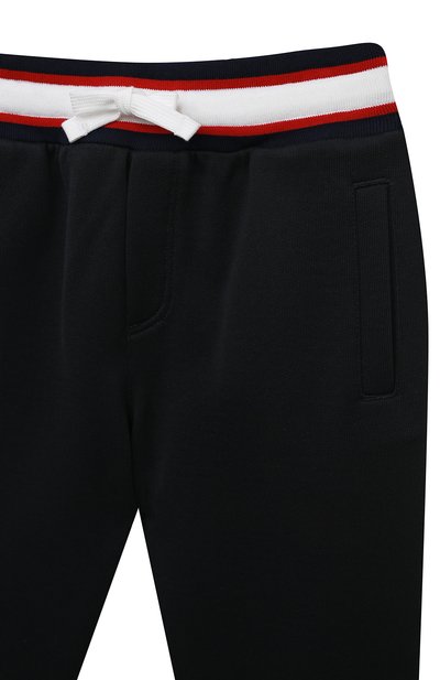 Хлопковые джоггеры DOLCE & GABBANA темно-синего цвета по цене 37200 руб., арт. L4JPFY/G7E1V/8-14, фото 3 Хлопковые джоггеры DOLCE & GABBANA, арт. L4JPFY/G7E1V/8-14, фото 3