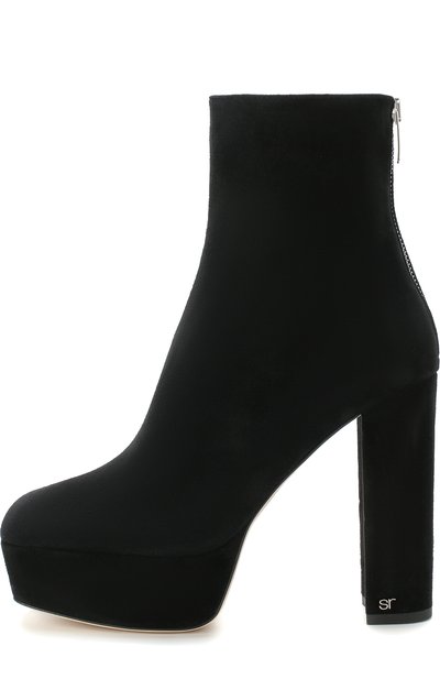 Замшевые ботильоны на устойчивом каблуке и платформе SERGIO ROSSI, арт. A81810-MCAZ01, фото 3