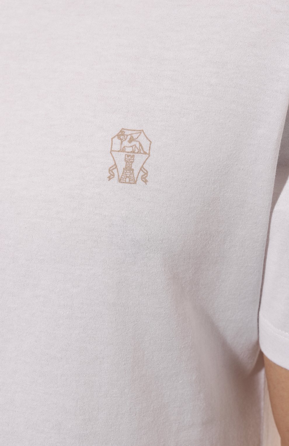 Футболка из хлопка и льна BRUNELLO CUCINELLI, арт. MTS798440, фото 5