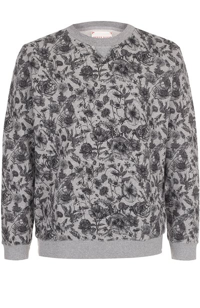 Хлопковый свитшот с принтом DEREK ROSE, арт. 9000-C0RN001, фото 1