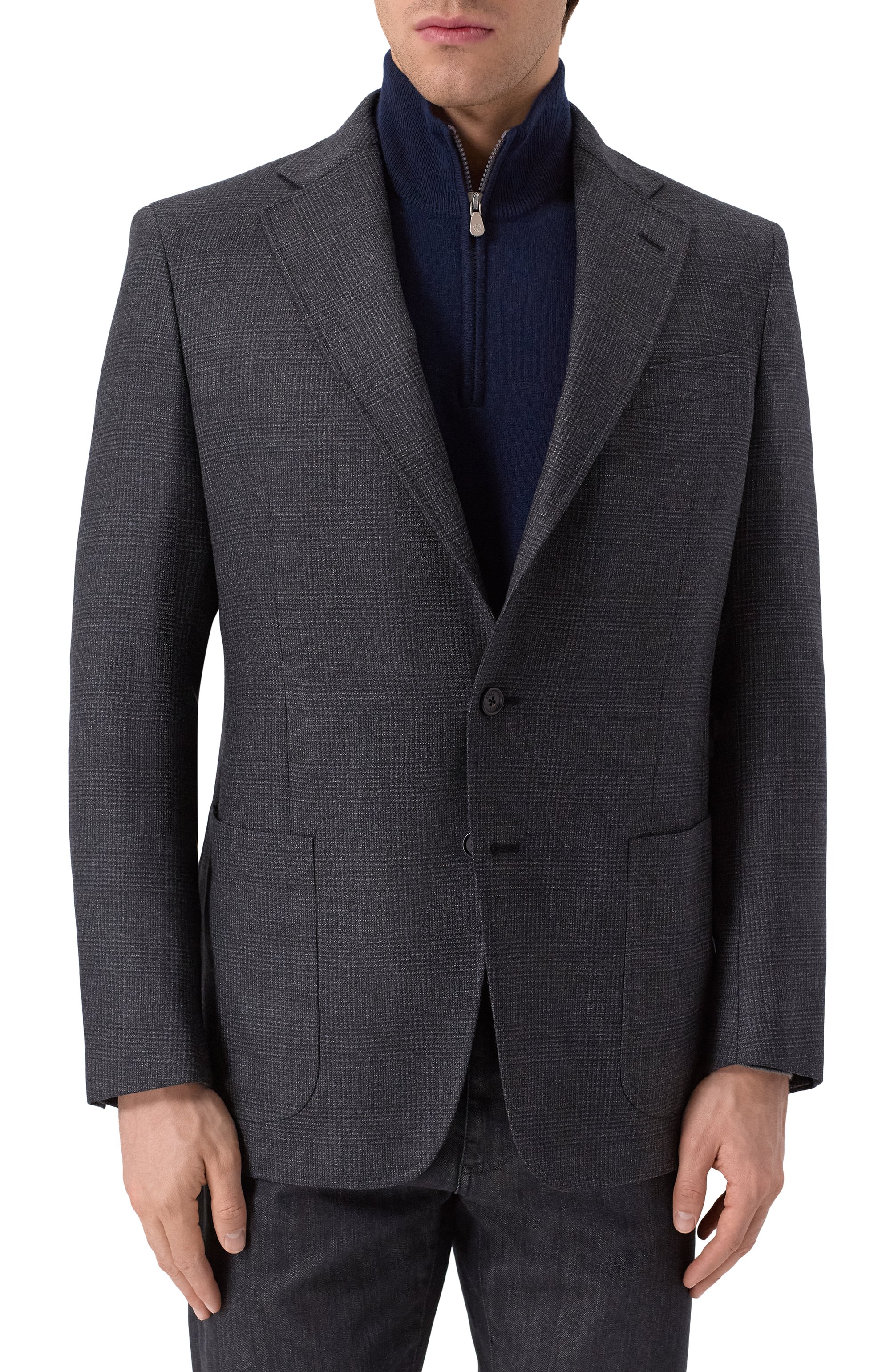 Шерстяной пиджак ZILLI темно-серого цвета по цене 294000 руб., арт. P2T00AM020051089Q, фото 4 Шерстяной пиджак ZILLI, арт. P2T00AM020051089Q, фото 4