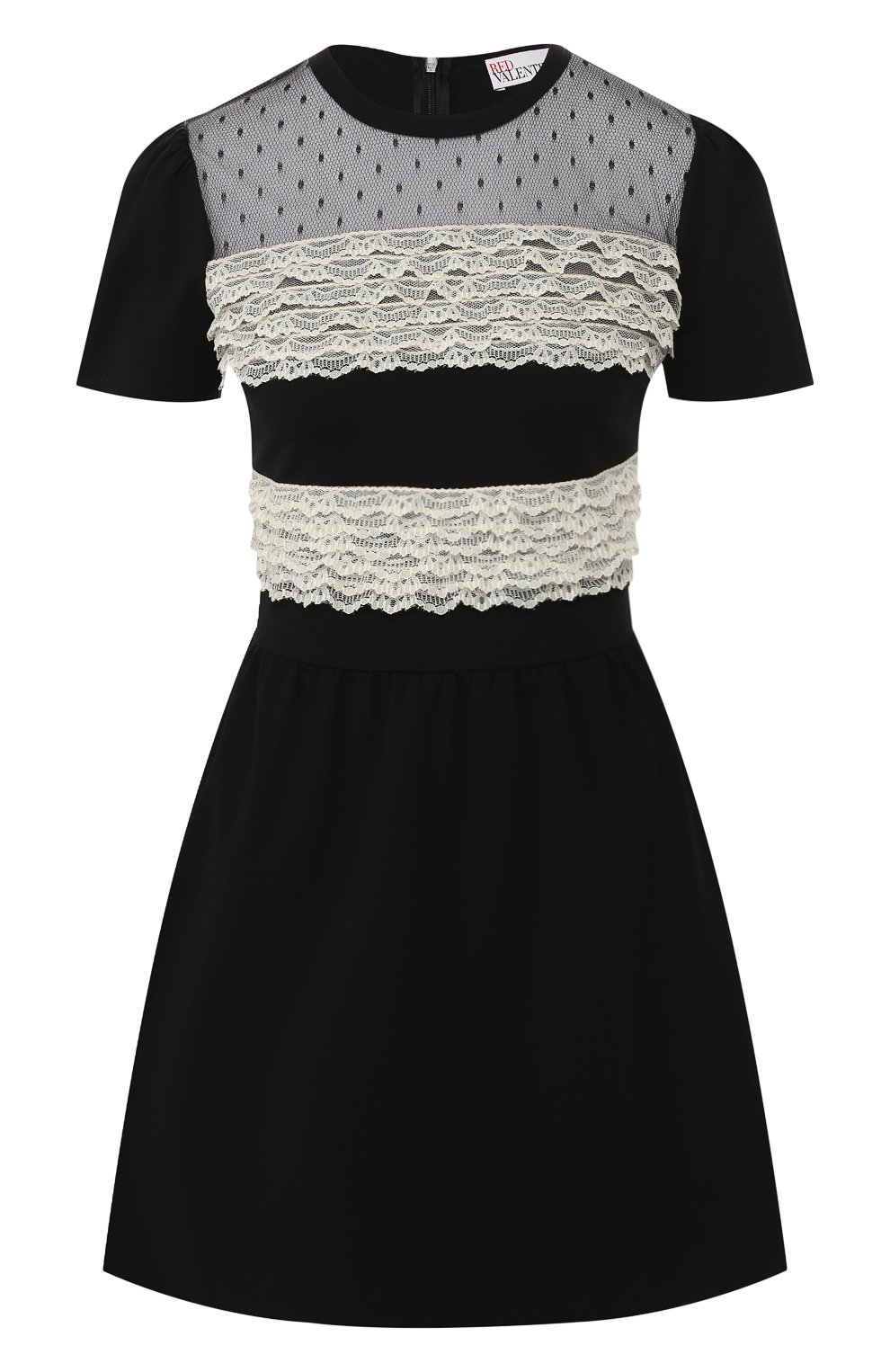 Платье REDVALENTINO черно-белого цвета по цене 39300 руб., арт. SR3MJ01Y/4E3, фото 1 Платье REDVALENTINO, арт. SR3MJ01Y/4E3, фото 1