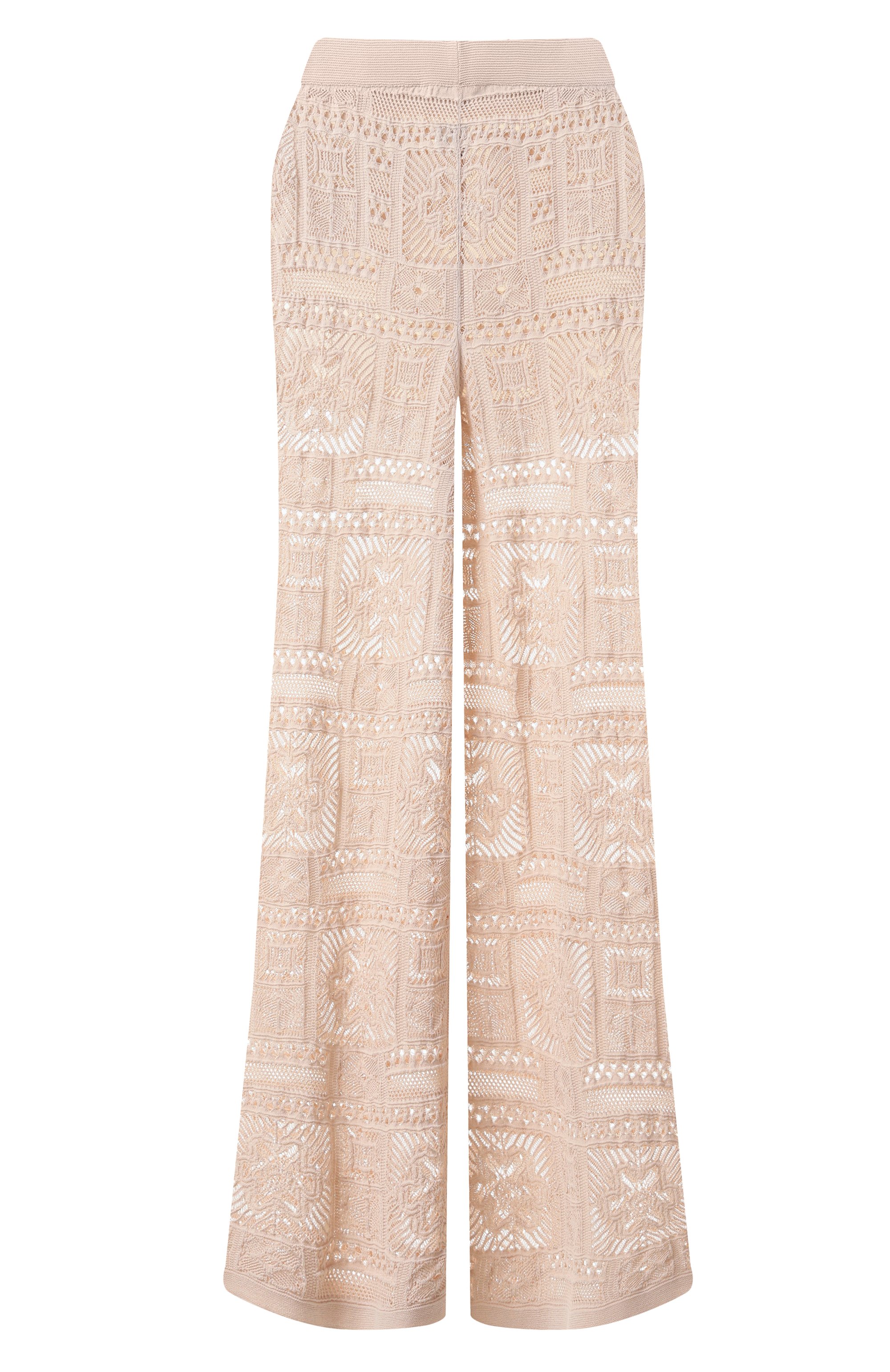 Брюки из хлопка и вискозы D.EXTERIOR кремового цвета по цене 59300 руб., арт. 60368, фото 1 Брюки из хлопка и вискозы D.EXTERIOR, арт. 60368, фото 1