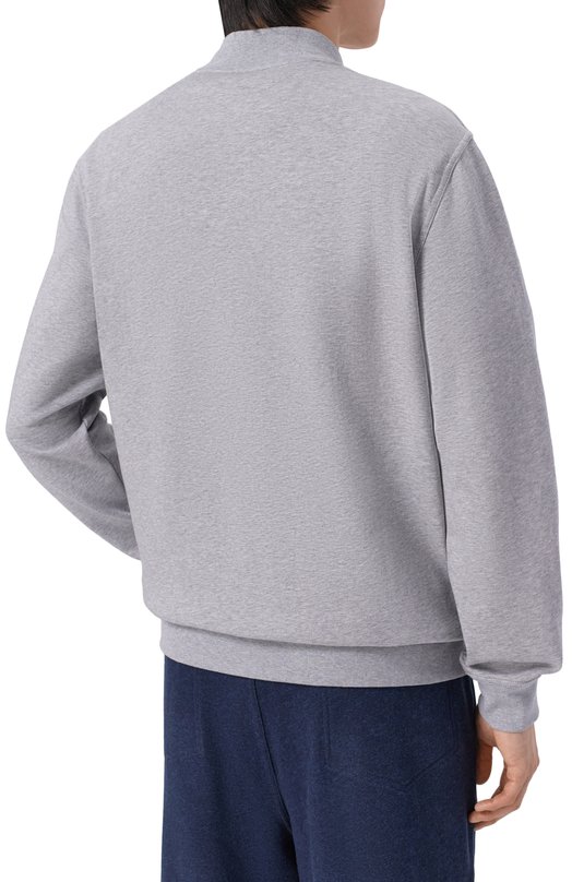 Хлопковая толстовка Brunello Cucinelli MW8639072G Серый  MW8639072G Фото 4