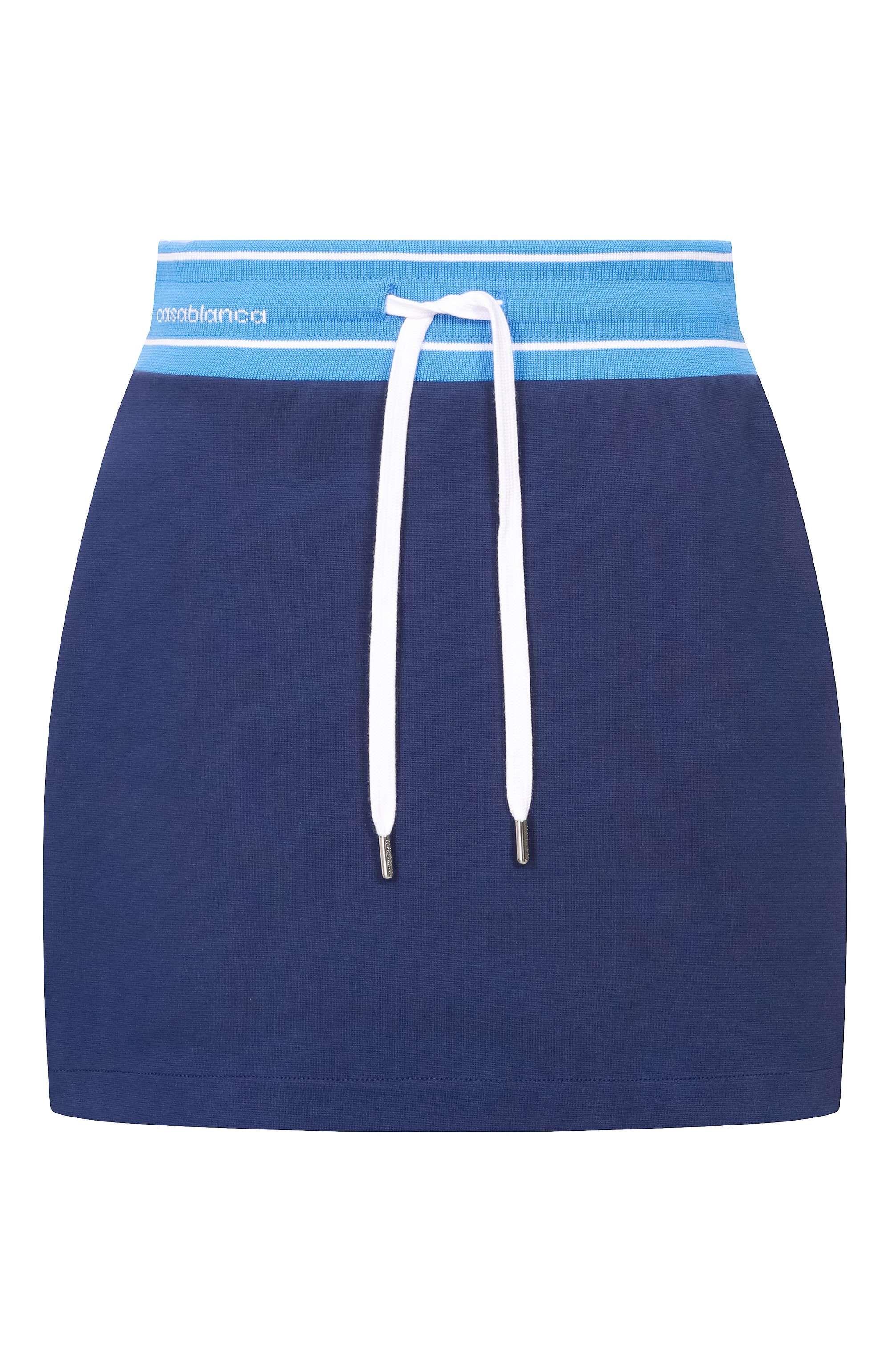 Хлопковая юбка CASABLANCA синего цвета по цене 49950 руб., арт. W-SP26-SK-196-01, фото 1 Хлопковая юбка CASABLANCA, арт. W-SP26-SK-196-01, фото 1