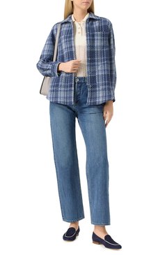 Женские замшевые лоферы KITON синего цвета, арт. D59801N0100821 | Фото 2 (Материал внутренний: Натуральная кожа; Подошва: Плоская; Драгоценные камни: Проставлено; Каблук высота: Низкий; Материал внешний: Натуральная кожа, Замша; Материал сплава: Проставлено)