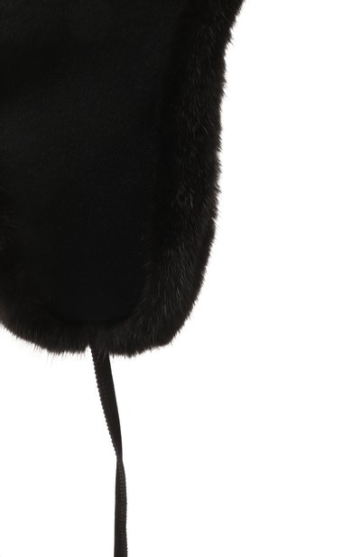 Кашемировая шапка-ушанка бруклин с мехом норки FURLAND черного цвета по цене 90200 руб., арт. 0130910010082600091, фото 3 Кашемировая шапка-ушанка бруклин с мехом норки FURLAND, арт. 0130910010082600091, фото 3