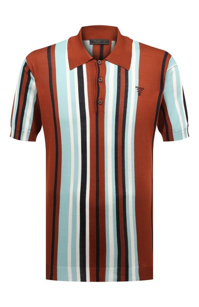 Мужская шелковое поло PRADA, арт. UMB335-10MW-F0046-221