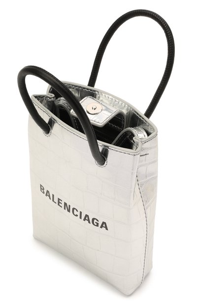 Кожаный чехол shopping для телефона BALENCIAGA, арт. 593826/1S4EN, фото 4