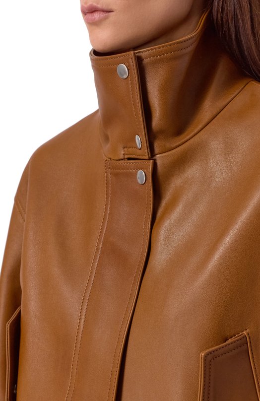 Кожаный бомбер Bats BTSJ_119 Коричневый  BTSJ_119 Фото 5