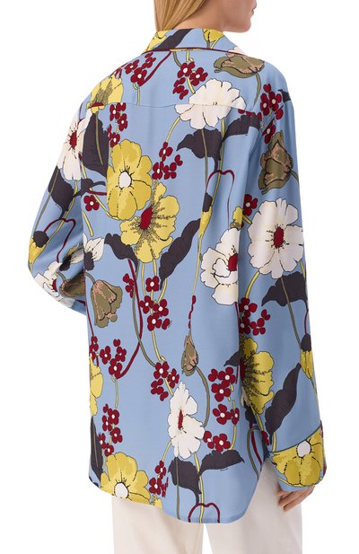 Блузка из вискозы MARNI голубого цвета по цене 113000 руб., арт. CAMA0478QI/UTVA65, фото 4 Блузка из вискозы MARNI, арт. CAMA0478QI/UTVA65, фото 4