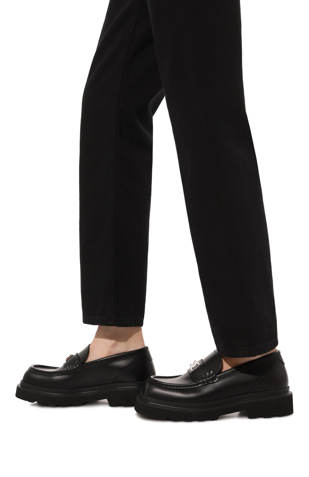 Кожаные лоферы DOLCE & GABBANA, арт. CM0070/A1203, фото 3