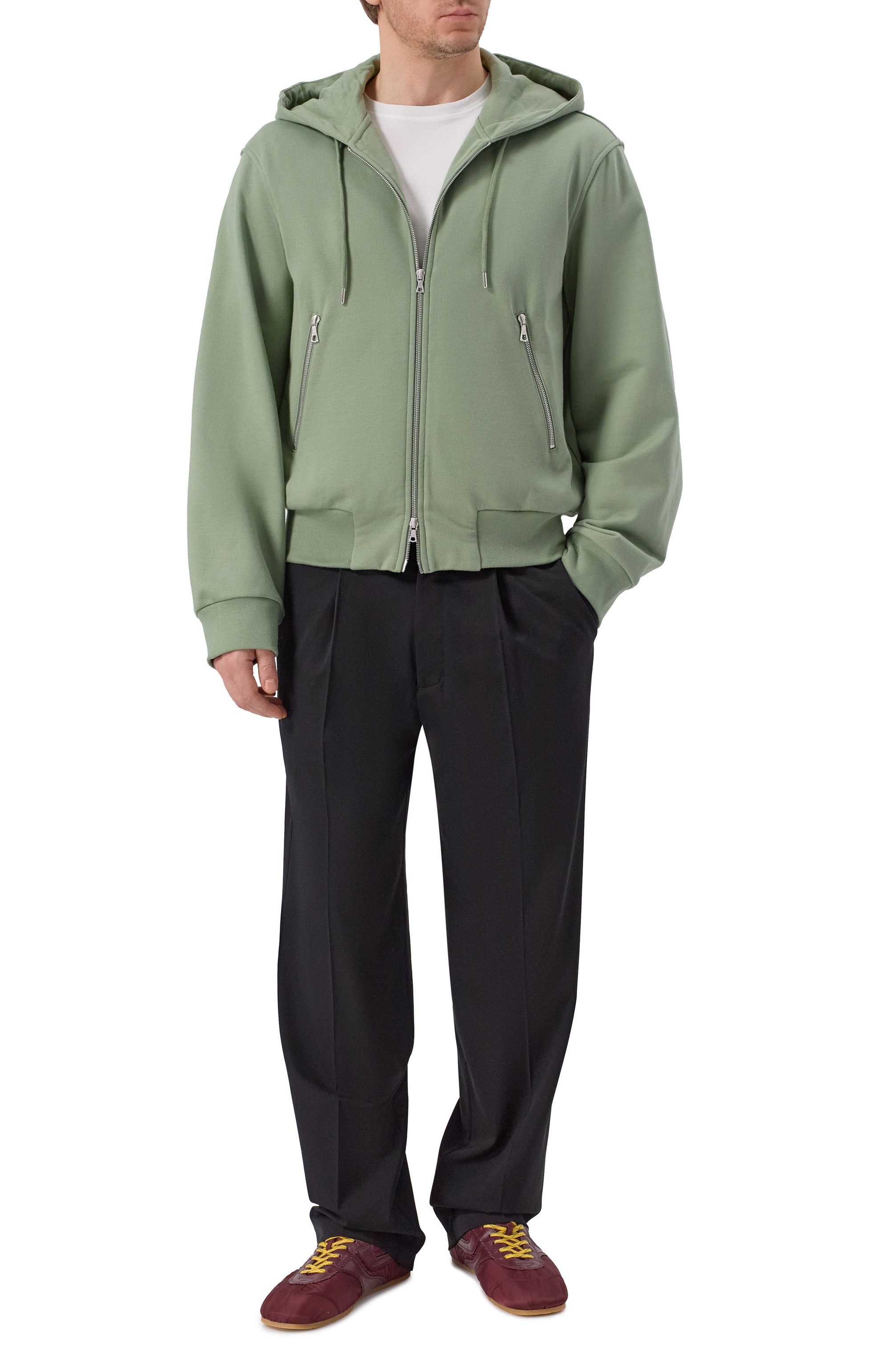 Хлопковая толстовка DRIES VAN NOTEN светло-зеленого цвета по цене 86500 руб., арт. 021138/3611, фото 2 Хлопковая толстовка DRIES VAN NOTEN, арт. 021138/3611, фото 2