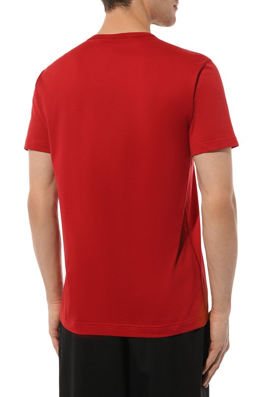 Хлопковая футболка Dolce & Gabbana G8PT1T/G7F2I Красный  G8PT1T/G7F2I Фото 4