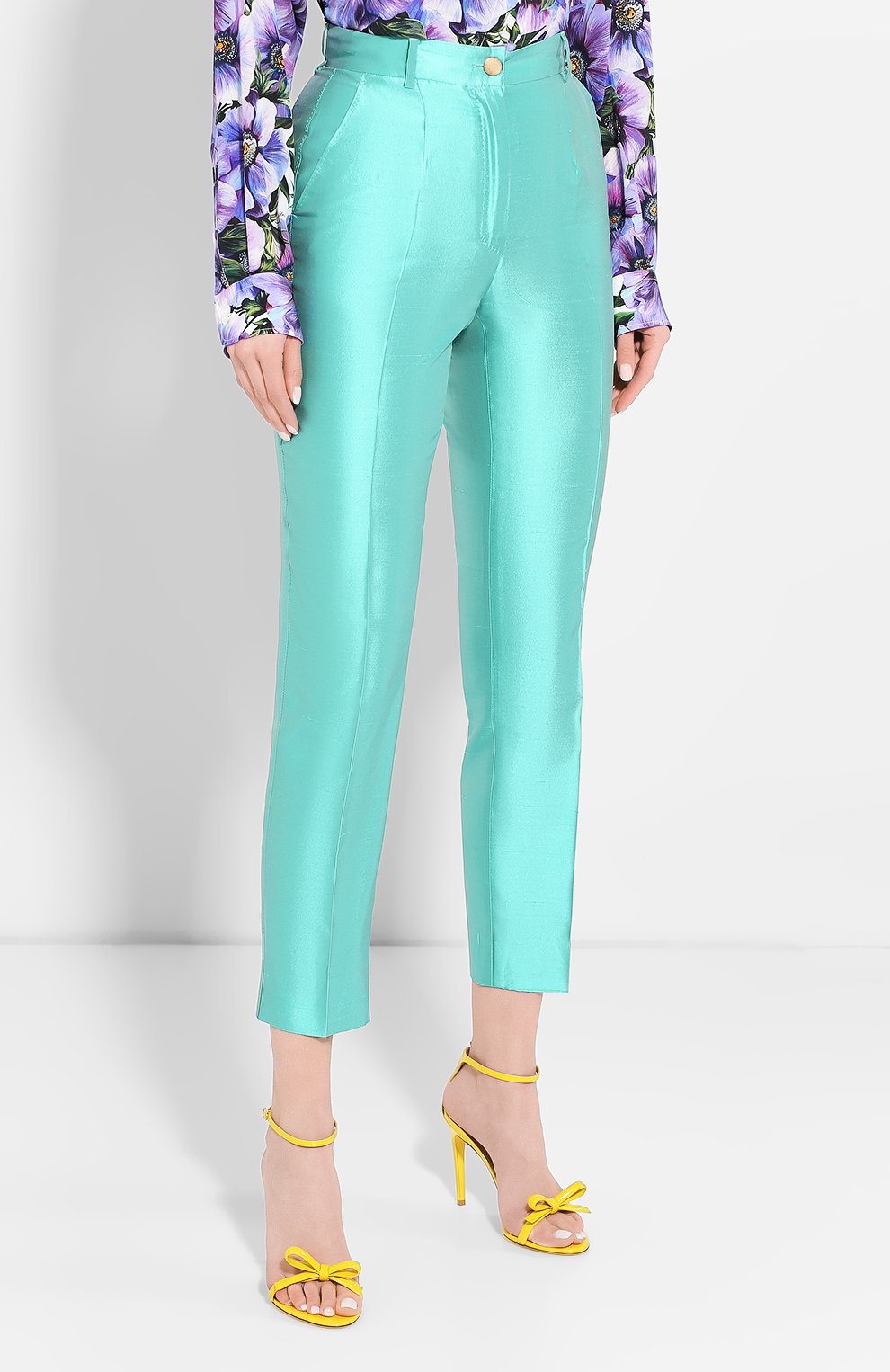 Шелковые брюки DOLCE & GABBANA, арт. FTAM2T/FU1L5, фото 3