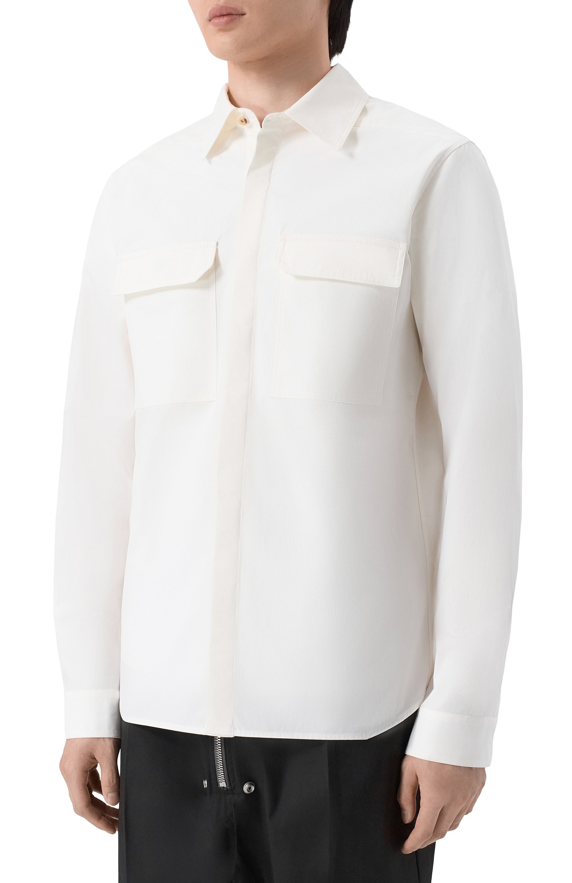 Хлопковая рубашка RICK OWENS, арт. RU01F2291/P, фото 3