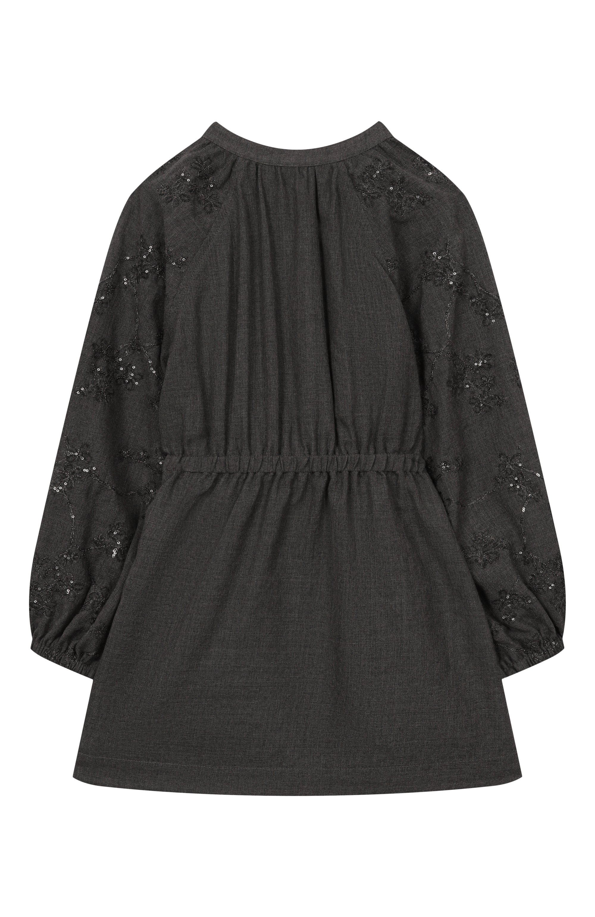 Шерстяное платье BRUNELLO CUCINELLI темно-серого цвета по цене 192000 руб., арт. BD920S420B, фото 2 Шерстяное платье BRUNELLO CUCINELLI, арт. BD920S420B, фото 2