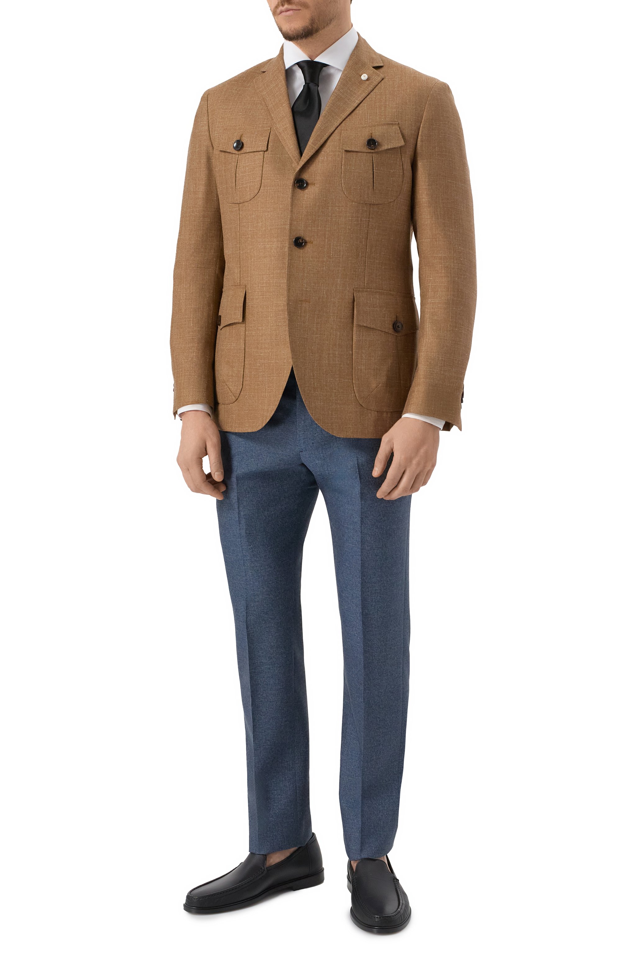 Брюки из шерсти и хлопка BERWICH, арт. VULCAN0195ZIP/GB1678, фото 2